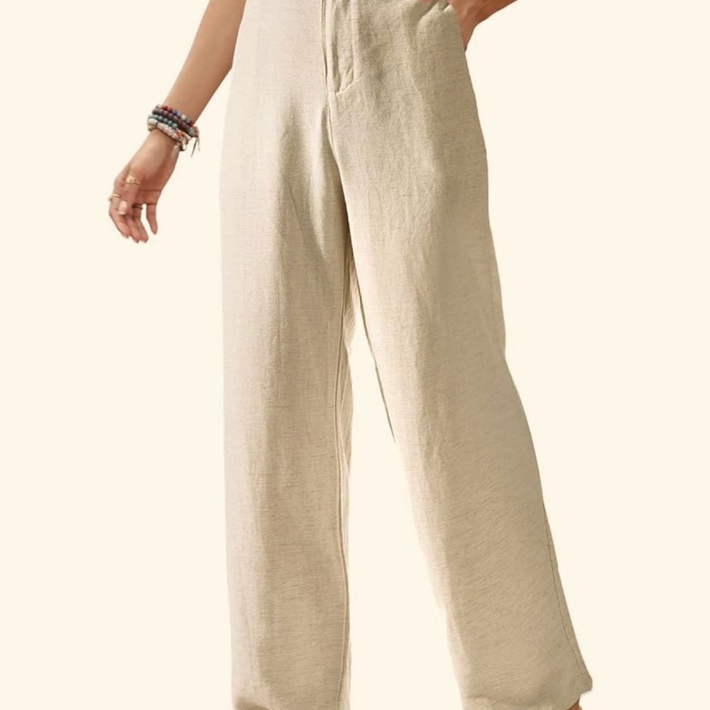 Linen pants wide leg